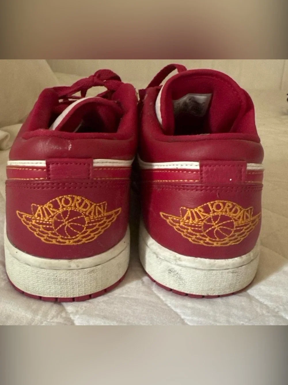 Nike Women’s Low-Top Sneakers in White and Redberry
